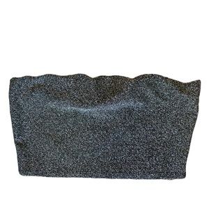 Shimmery Silver Tube Top